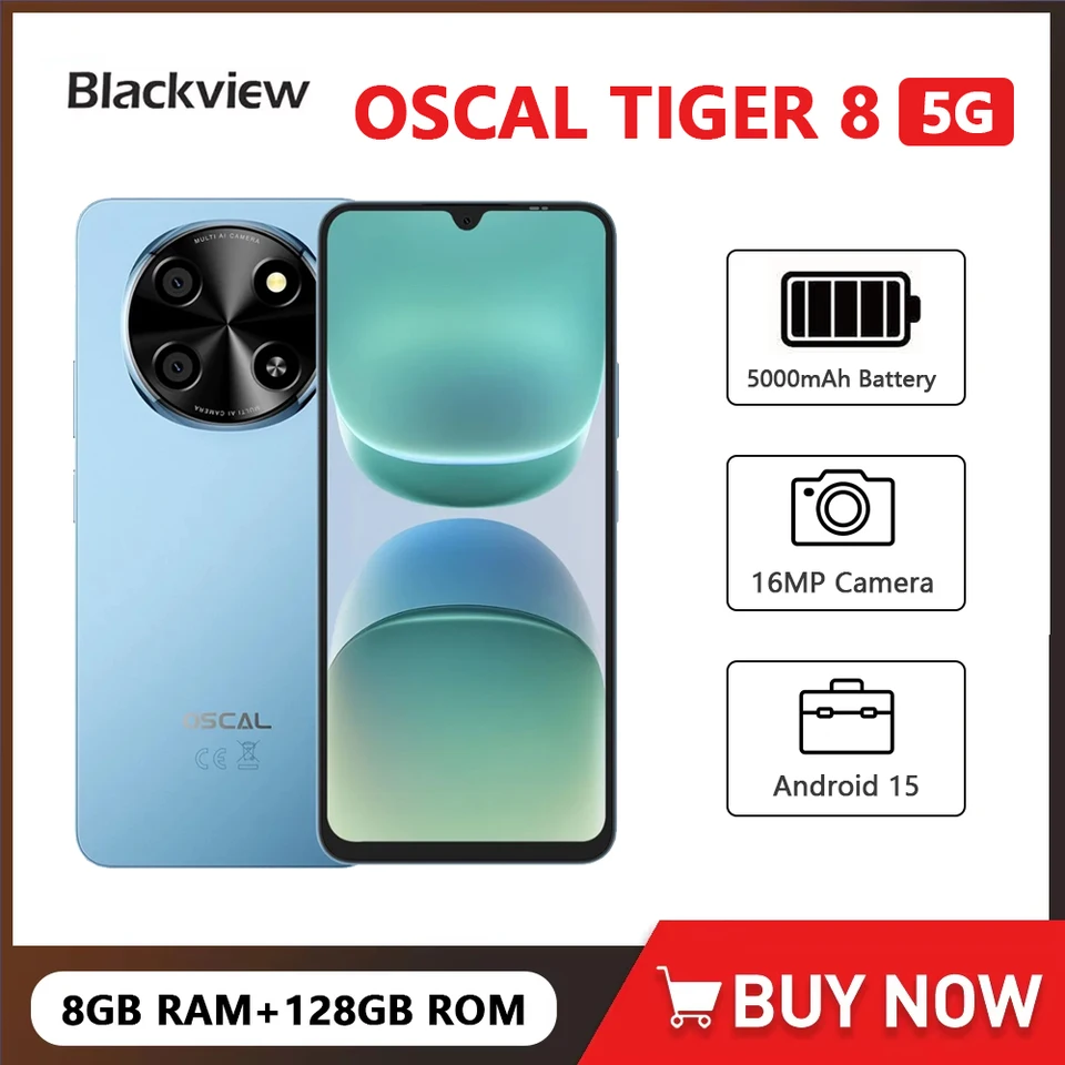 Blackview OSCAL TIGER 8 5G AI Smartphone Android 15 6.88 Inch