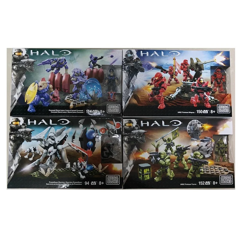 Mega Bloks Halo Unsc Fireteam Taurus Warriors Building Blocks Toys Children Collector's Edition Construction Figure Toy Gifts