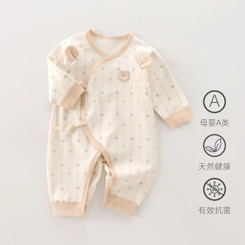 

Autumn Baby Clothes Cotton A Class Spring and Autumn Antibacterial Monk Clothing Baby Clothing Crawling Suit Newborn Onesie