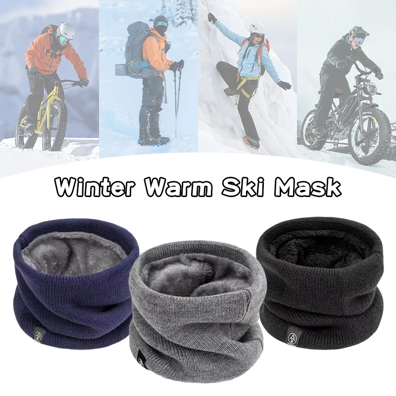 Outdoor Unisex Winter Warm Knitted Neck Scarf Fishing Cycling Tactical Hiking Face Cover Neck Gaiter Camping Equipment