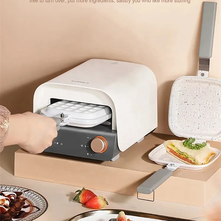 Multi-function Breakfast Machine Hot Sell 2 Slice Sandwich Maker Bread Toaster Mini Waffle Maker