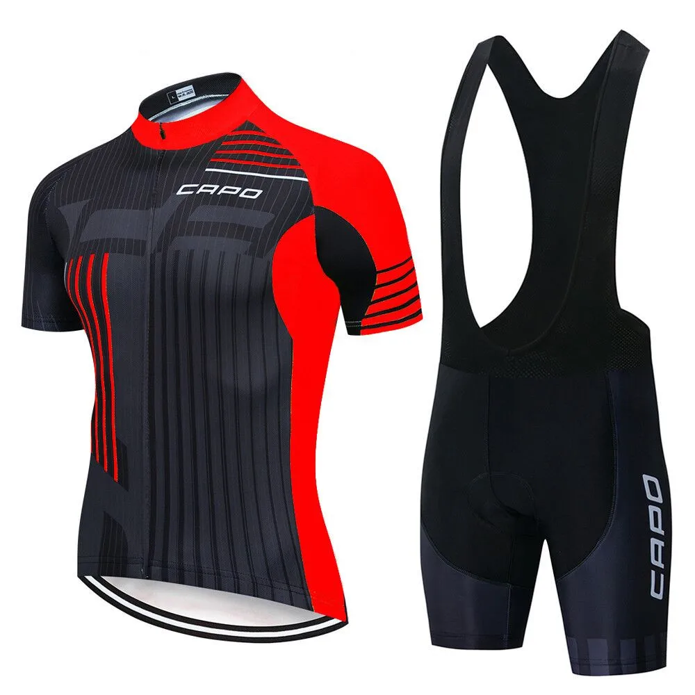 Cycling Clothes Man Summer 2025 CAPO Men's Clothing Bicycle Cycling Jersey Bike MTB Sports Professional Shirt Bib Shorts Suit