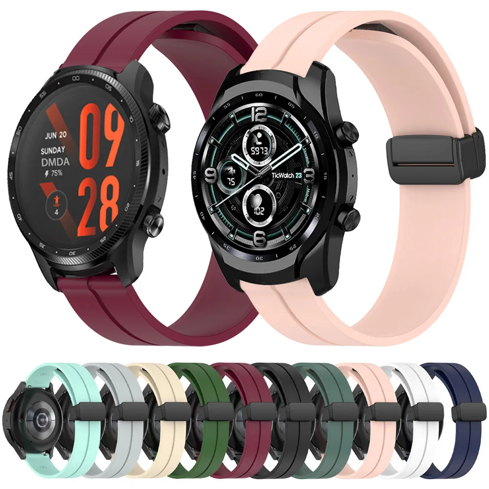 

Ремешок силиконовый для Amazfit GTR4 / GTR 3 Pro 2 2e, браслет с магнитной застежкой для наручных часов Amazfit GTS 4 / 3 Bip S 20 22 мм