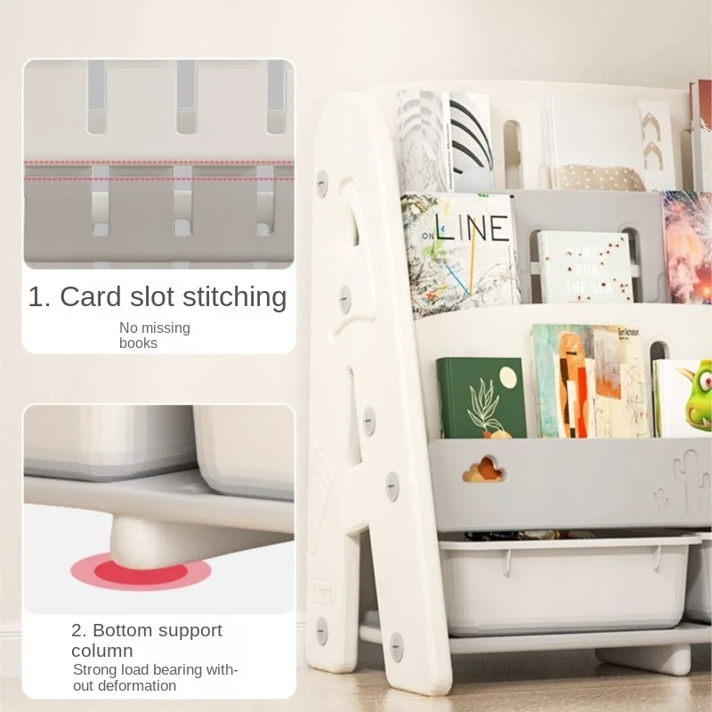 K-star New Letter Bookshelf Cactus Bookshelf Children's Picture Book Large Capacity Storage Rack Hot Sale Dropshipping