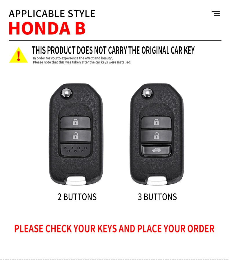Cover chiate/telecomando per Honda Civic Accord FIT XRV VEZEL CITY JAZZ Odyssey 3 pulsanti borse Fob accessori portachiavi conchiglia - S8dbe8f1e4ea1404cbcfbd2d0a9b305ect