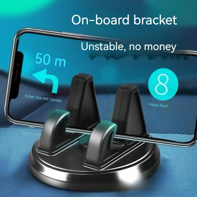 Supporto per Telefono da Auto Girevole Antiscivolo, Montaggio a 360 Gradi per Cruscotto, Navigazione GPS, Accessori Auto Universali - immagine 2