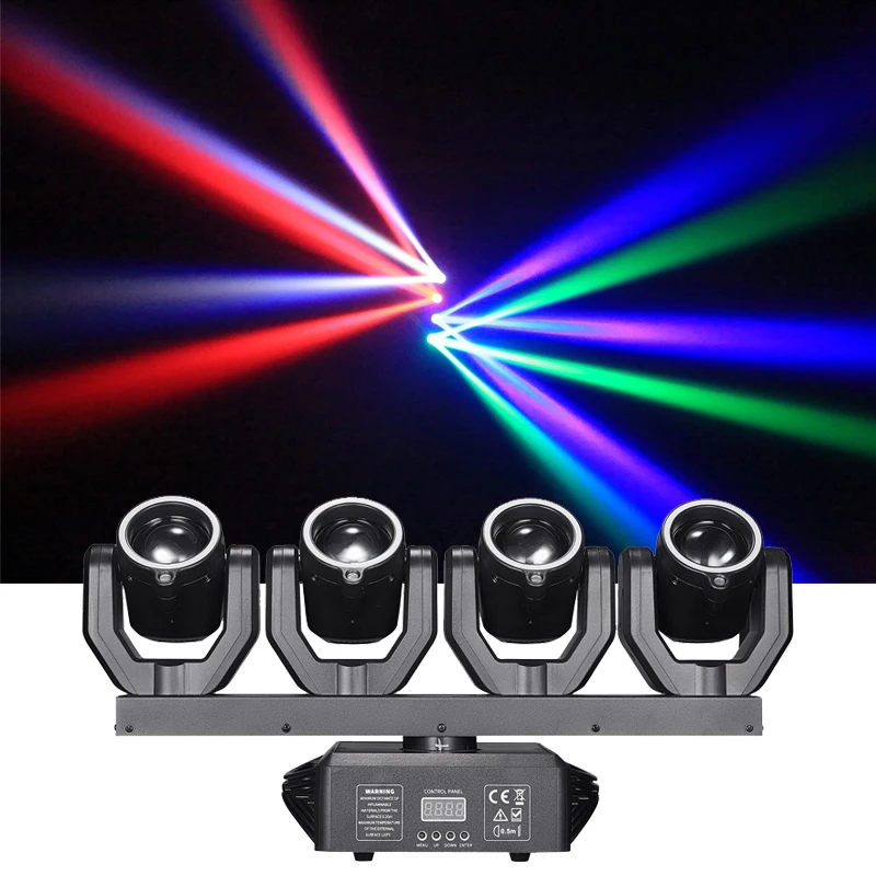 Four Head Full Color Beam Moving Head Light LED 150W RGBW DMX Controller Stage L