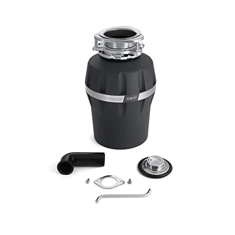 Large Single Sink 3/4HP Garbage Disposal with Bamboo Cutting Board & Grated Racks Powerful 3/4 HP Motor Grind Chamber 26 oz