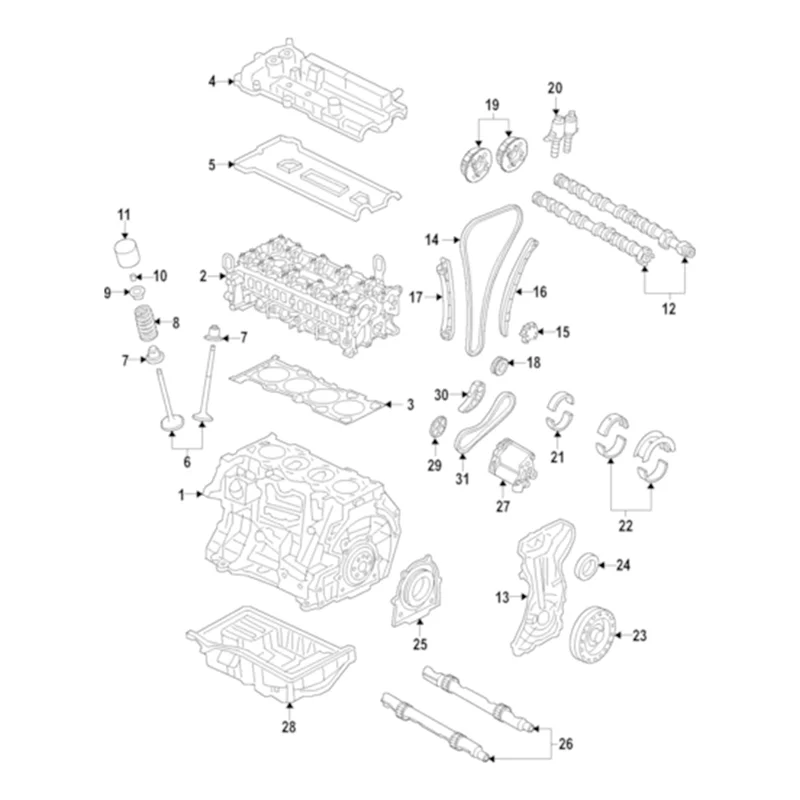For Evoque Exhaust Camshaft Timing Gear LR033733, LR025628