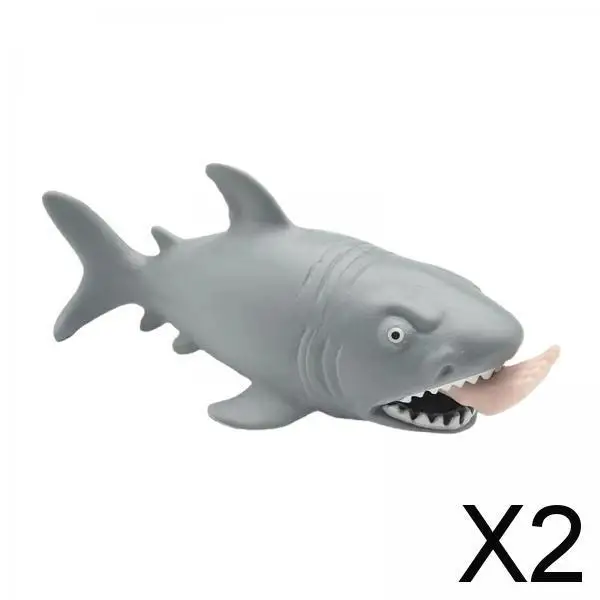 

2X Funny Shark Toys Gifts Basket Filler Sensory Toys for Children Adults Kids