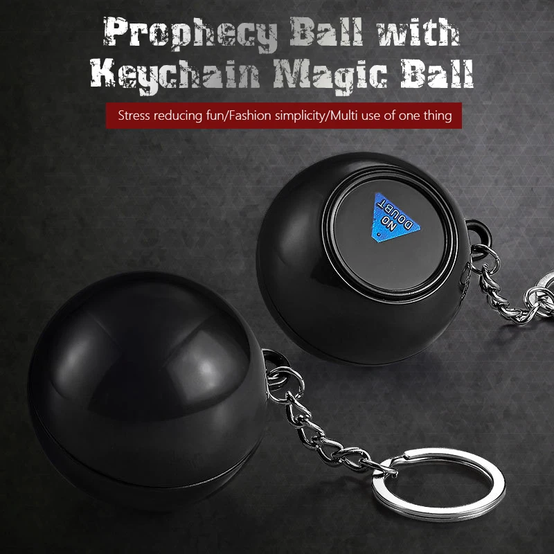 4.5CM Portable Magical Prediction Ball Prophecy Ball Keychain for Stress Relief Decision Making Magical Answer Holder Gift