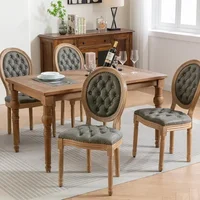 French Country Dining Chairs Set of 6,Olive Kitchen & Dining Room Chairs,Faux Leather Kitchen Chairs(PU,Pine Green, 6Pcs) 1