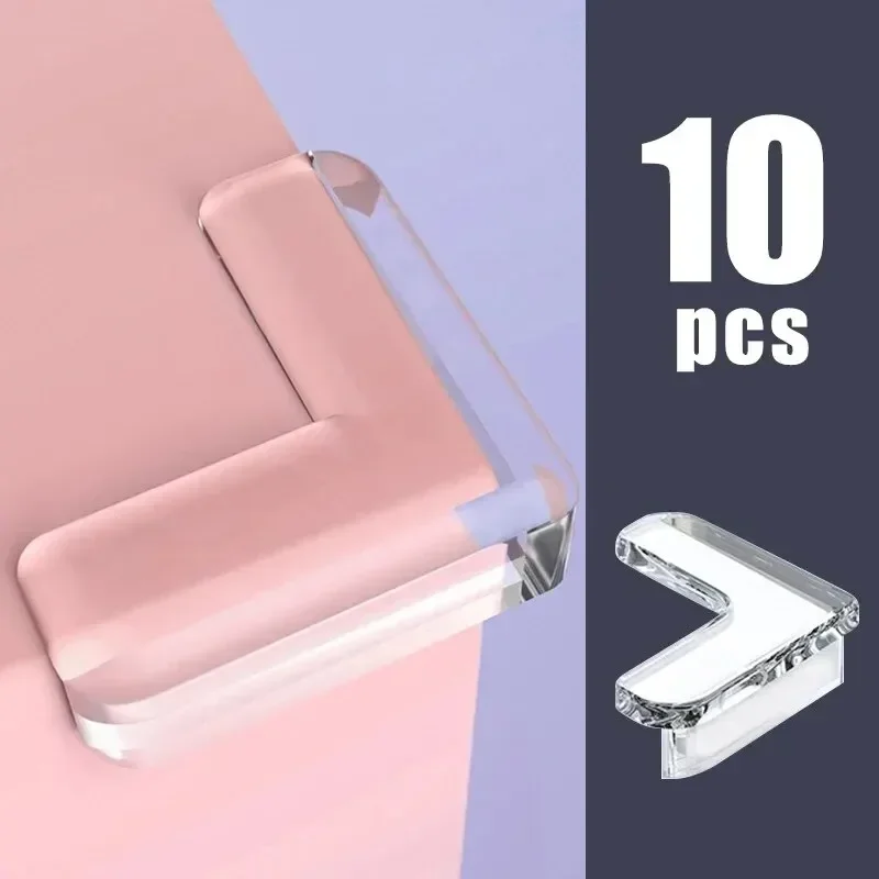 10PCS Clear Soft Corner Guards Anti-Collision Table Edge Protectors Furniture Home Salon Kids Safety Decor
