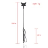 55CM Black Silicone Butterfly Shaped Top Long Straight Whip Riding Crop Flogger Paddle Slapper Horse Training Dressage Whips 2