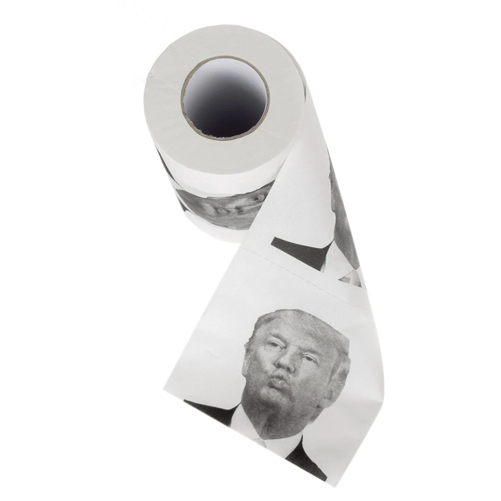 Toilet Paper Creative Roll Tissue Donald Trump Prank Humour Joke Fun Tissue Gift