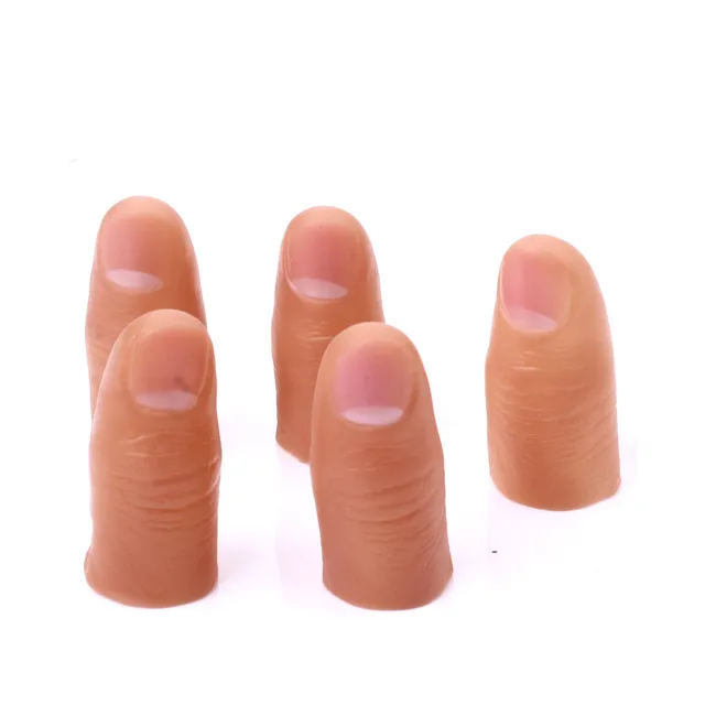 1/3PCS Novel Funny Magic Toys Party Prank Soft Thumb Tip Fake Finger Magic Trick Close Up Vanish Appearing Finger Trick Props 1