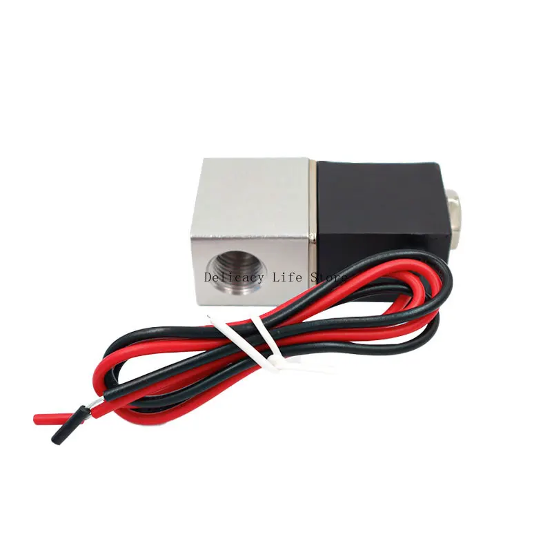 솔레노이드 밸브, DC 12V, 24V, 110V, 220V, 1/4 1/8, 양방향 정상 폐쇄 직접 작동 공압 밸브, 물 공기 가스 핫