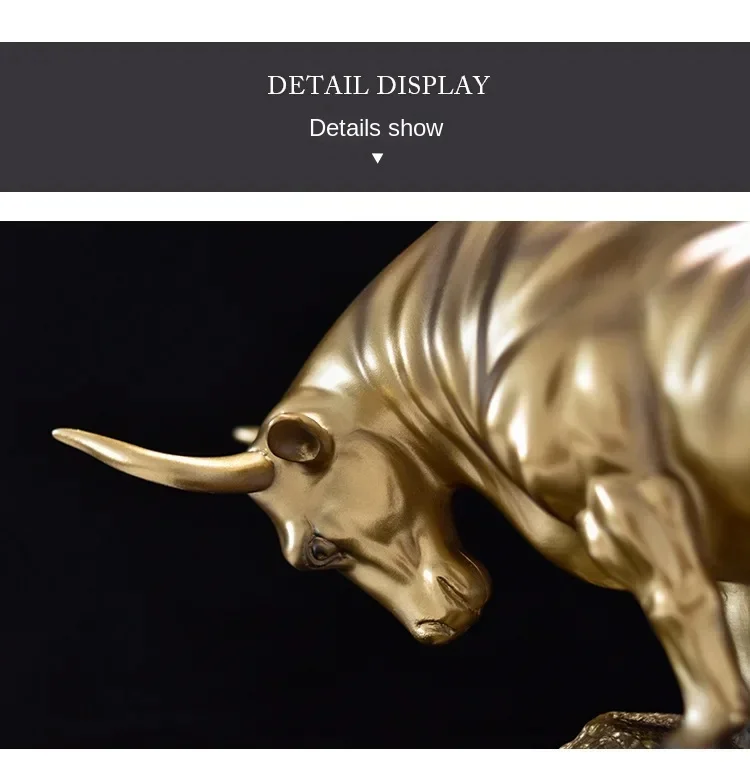 Lucky Taurus Zodiac Ornament Resin Cow Statue Desktop Office Desk Decor Modern Bookcase Display Home Decoration Creative Gift