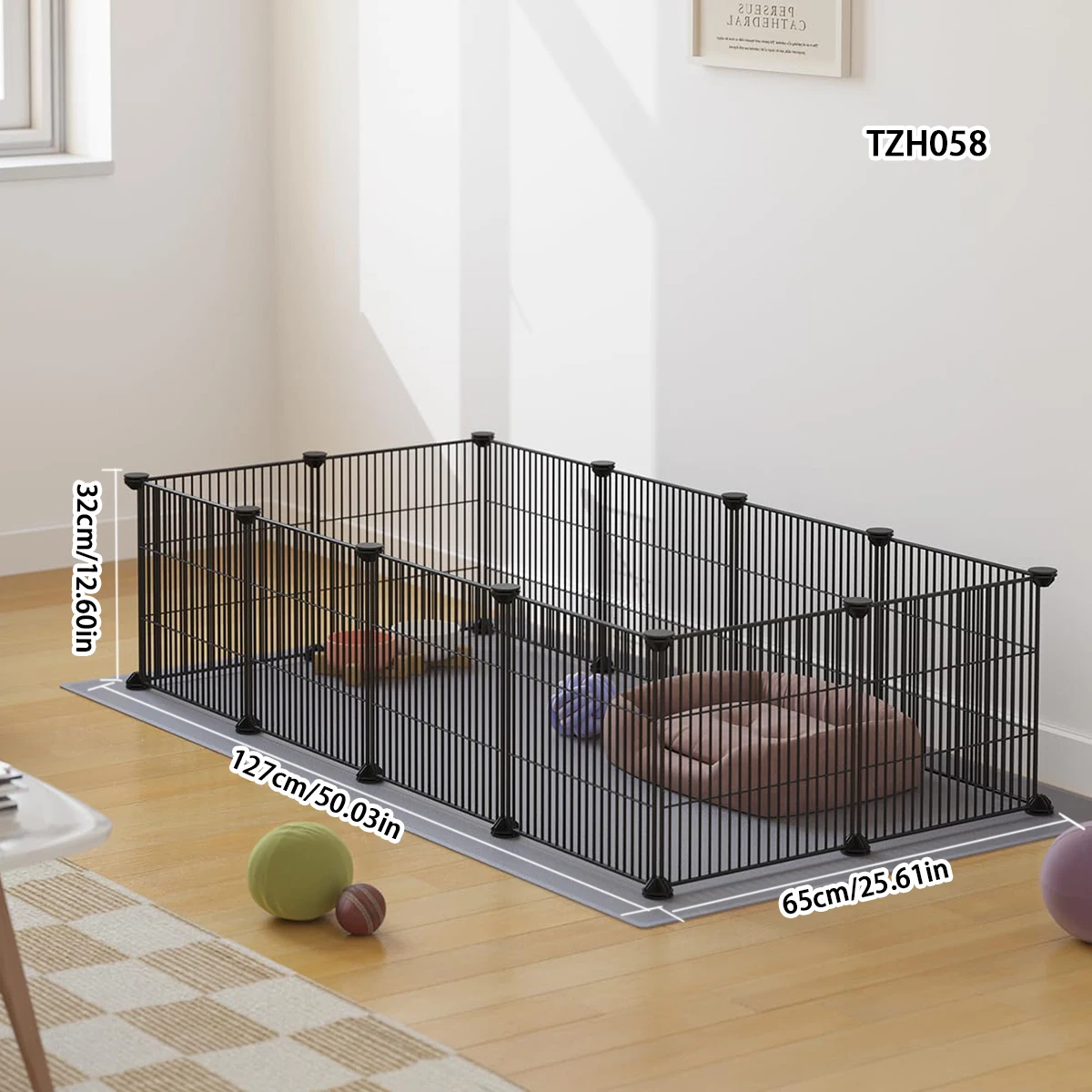 Pet Fence Dog Cage Indoor Encrypted Iron Mesh Fence Cat Cage Free Splicing Rabbit Guinea Pig Chinchilla