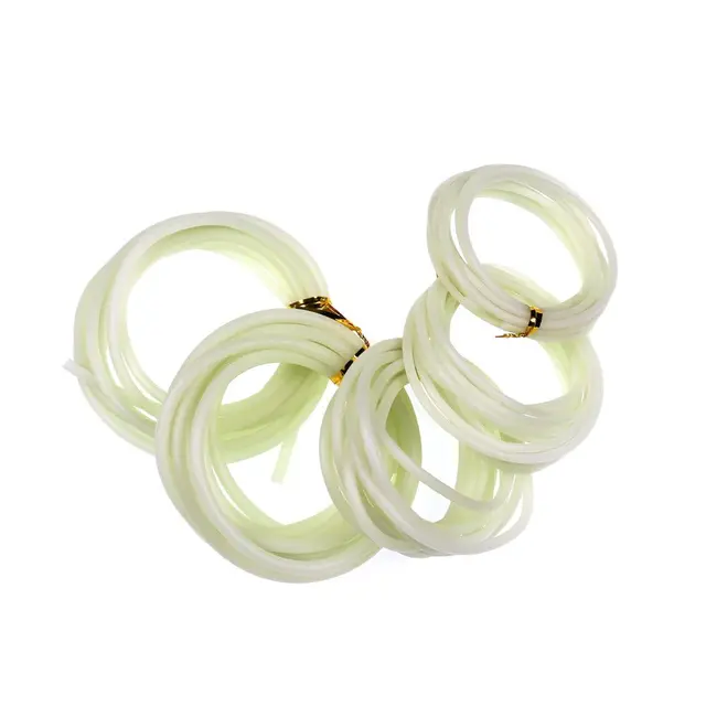 2M Fishing Night Luminous Tube Green Soft Silicone Fishing Sleeves Fishing Rig Hook Line Glow Pipe Light fishing Tackle Tool 6