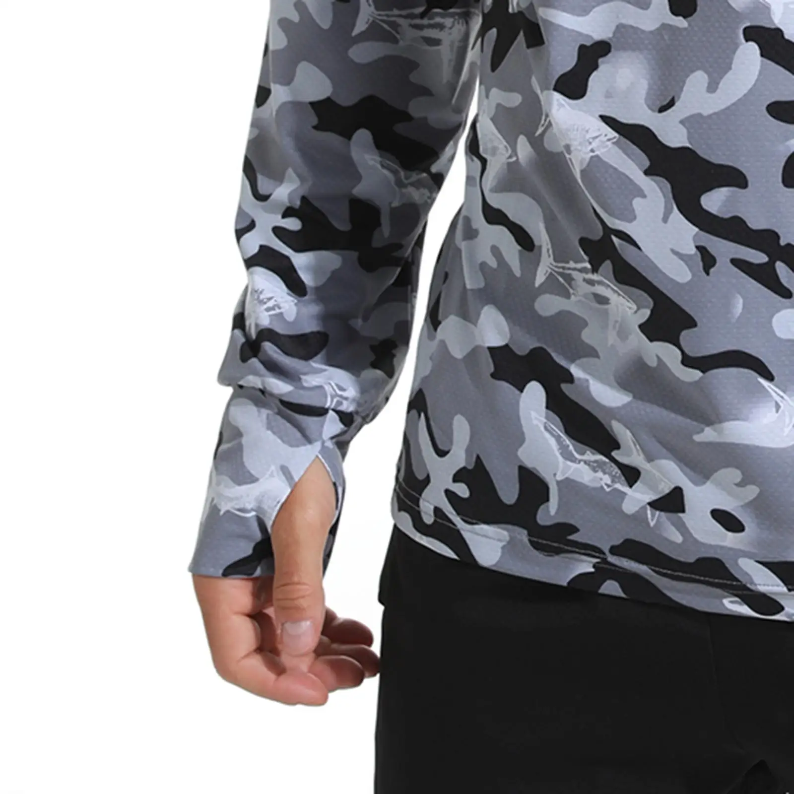 남성용 자외선 차단 후드 셔츠, 낚시 셔츠, 경량 쿨링 셔츠, 얼굴 커버 포함