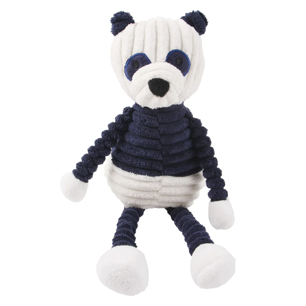 Plush Dog Toys Corduroy for Small Medium Dogs Animal Dog Squeaky Toy Bite Resistant Chew Toy Molar Teeth Cleaning Puppy Toys 5