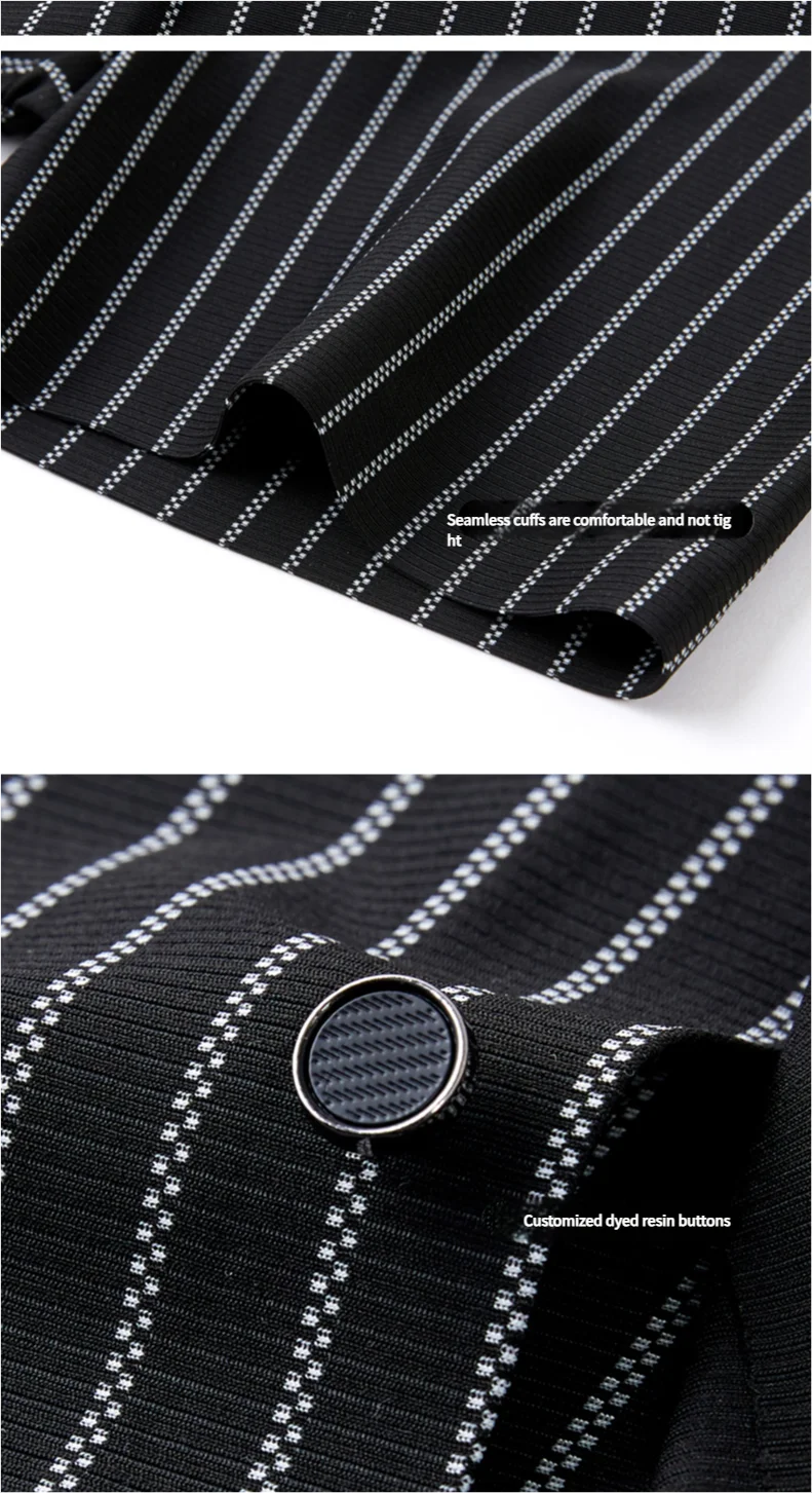 Summer striped short-sleeved t-shirt half-sleeved tops T-shirt in half open collar men's ice silk without trace polo shirt 22 S8dbf4431247f42c39b99f9a95226ba173