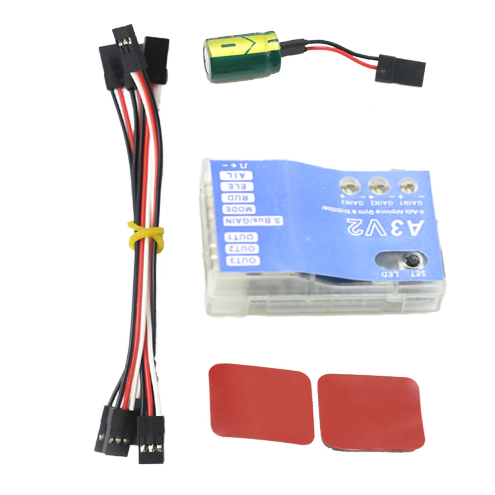 3 Achsen Gyro Flight Controller für RC Flugzeug, Stabilisator System, 46 x 33 x 15mm, PWM Ausgang: 50Hz, 1020-2020us