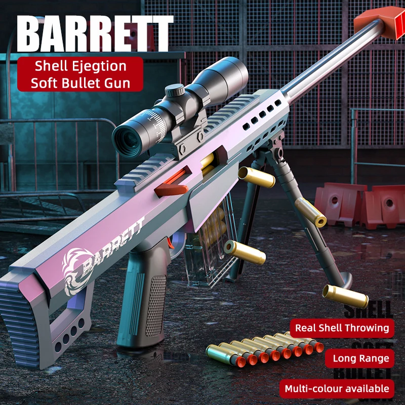 Small Sniper Rifle Manual Loading Launchable Shell Ejection Soft Bullet Toy Gun