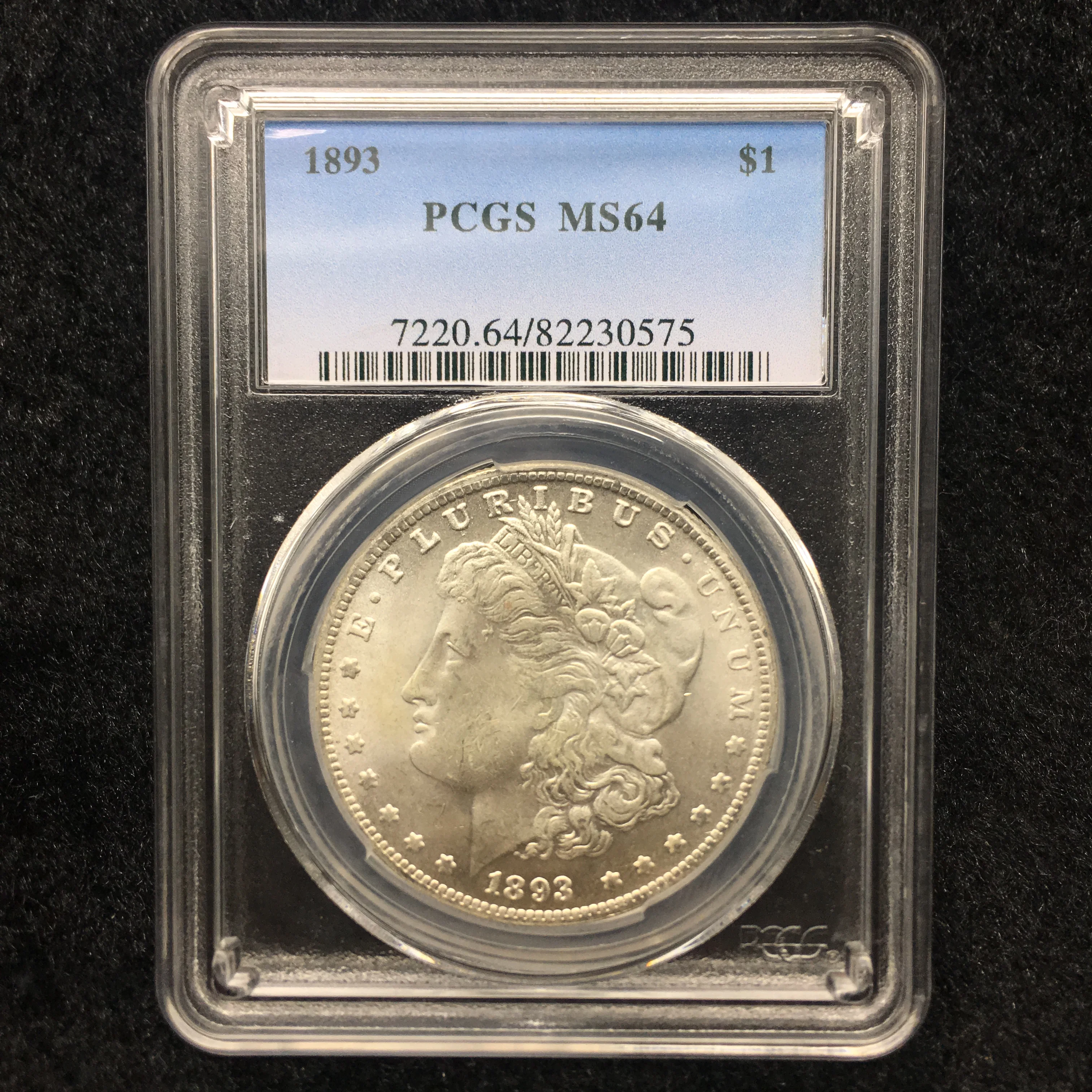 

1893 USA Morgan Dollar Coin Rating Coins Sealed in Box,High Quality Collectibles Graded Coins Holder PCGS MS64