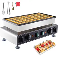 110V Mini Pancake Baker, 50PCS 1700W Commercial Electric Nonstick Waffle Maker Machine, 1.8 Inches Pancake Maker wit 1