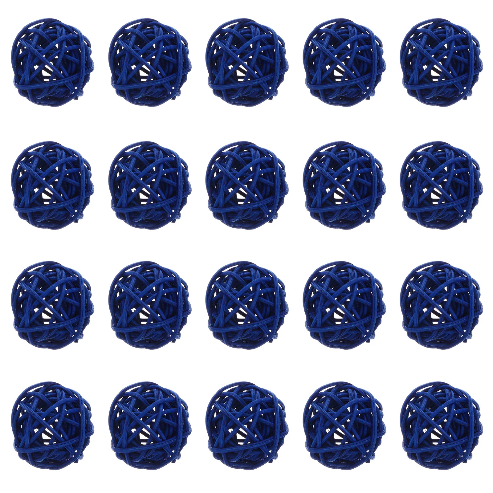 

20pcs Party Rattan Balls Adornment DIY Craft Balls Bright Color Rattan Balls