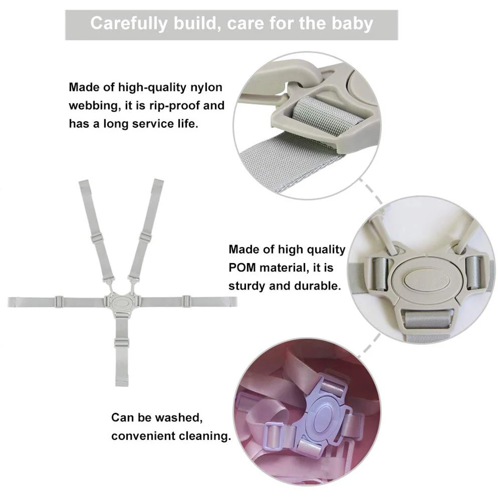 Infant seat belt 5 point seat belt dining baby protection universal lunch car sleeping seat belt strap dining chair safety belt baby bed strap baby meal strap