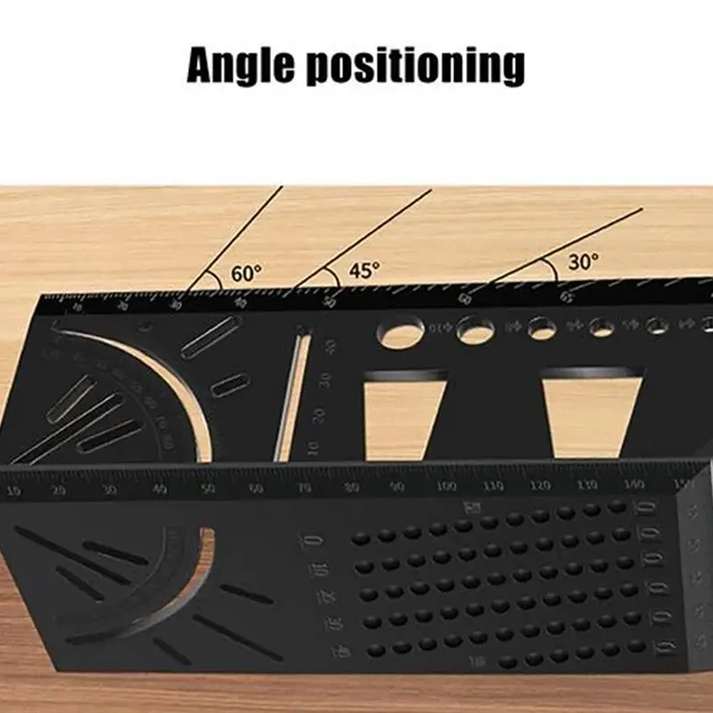 3D Miter Angle Measuring Tool Multifunctional Angle Ruler Carpenter Lines Square Measuring Ruler 45 90 Degree Lines Ruler Gauge