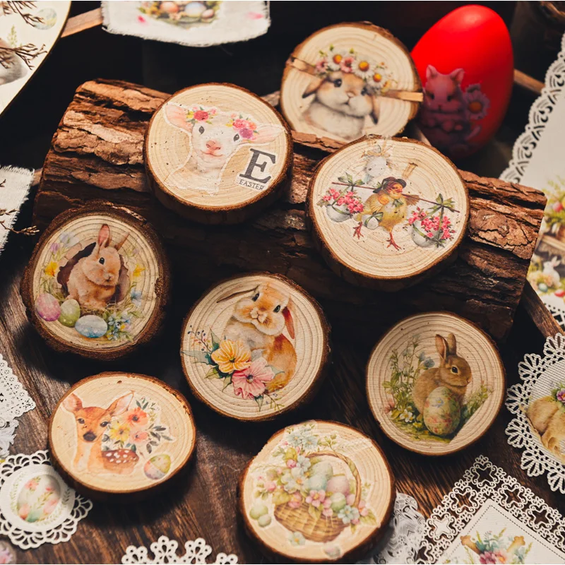 Easter Egg and Bunny Rub On Paper Stickers Festival Card Making Journaling Decoration Cloth DIY Print Transfer Craft Supplies cartoon stickers decorative stickers self adhesive stickers custom stickers stationery stickers anime stickers air blower vacuum paper stickers adhesive stickers decorative labels stickers