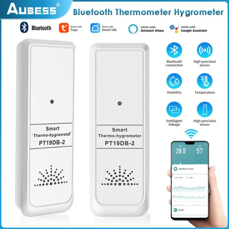 

Tuya Mini Bluetooth Thermometer Hygrometer Smart Home Room Electronic High-precisioen Sensor Humidity Meter Weather Station