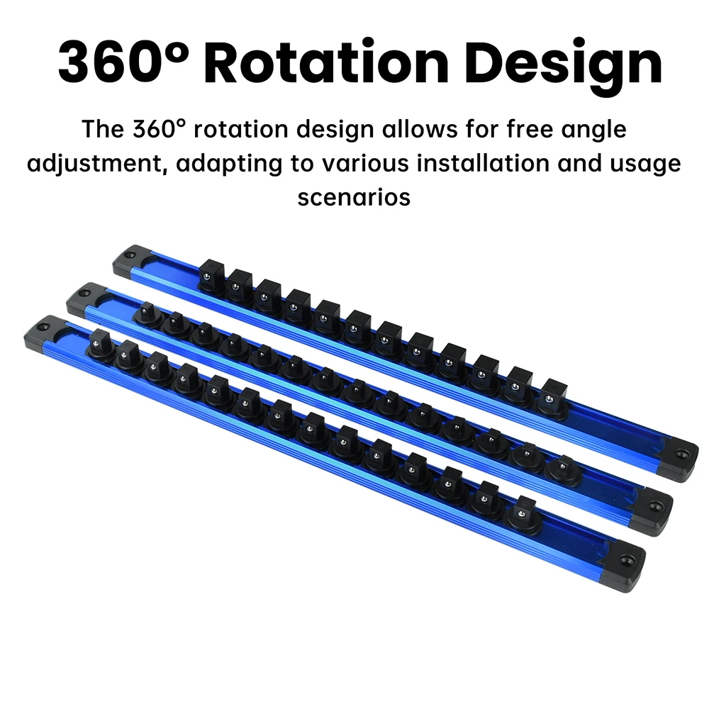360° Swivel Magnetic Socket Organizer Tray