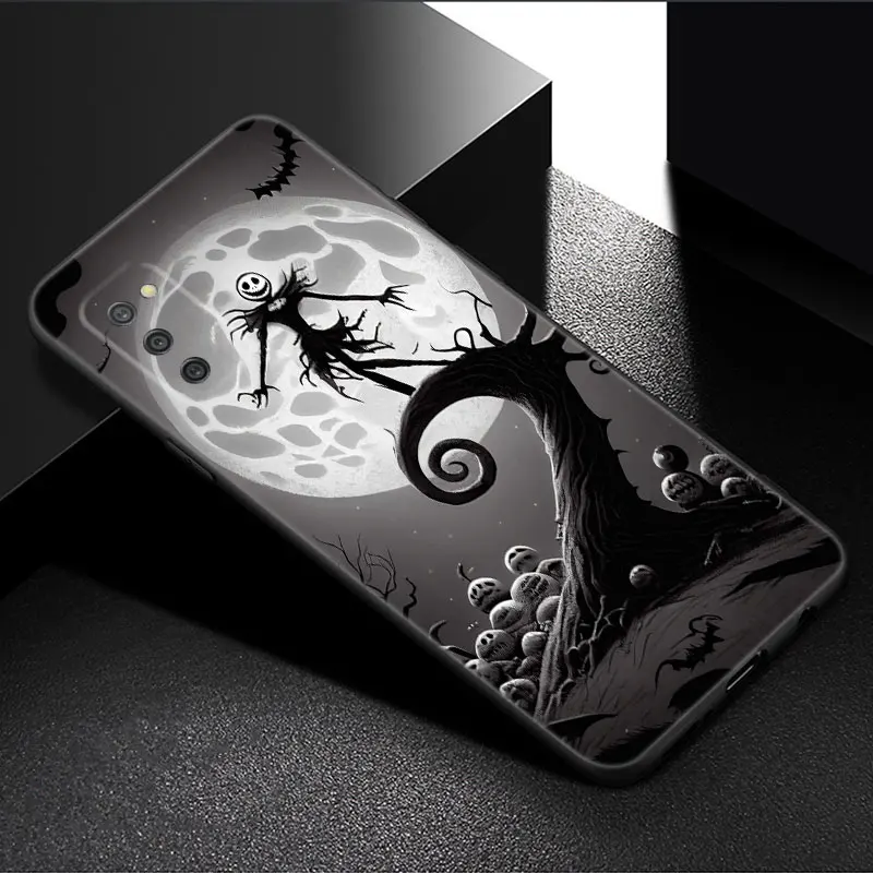 thumbnail image 1 of Funda de teléfono Jack Skellington para Samsung Galaxy A01 A03 Core A04 E A02 A05 A10 A20 A21 A30 A50 S A6 A8 Plus A7 2018, carcasa negra, 1 of 5