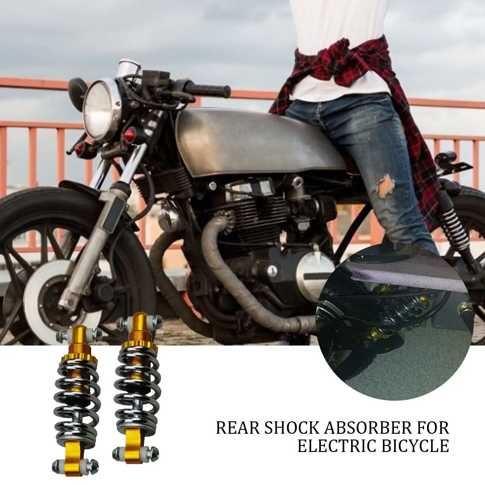 E Bike Rear Spring Motorcycle-Rear-Shock-Absorber-for-Electric-Bicycle-Scooter-E-Bike ...