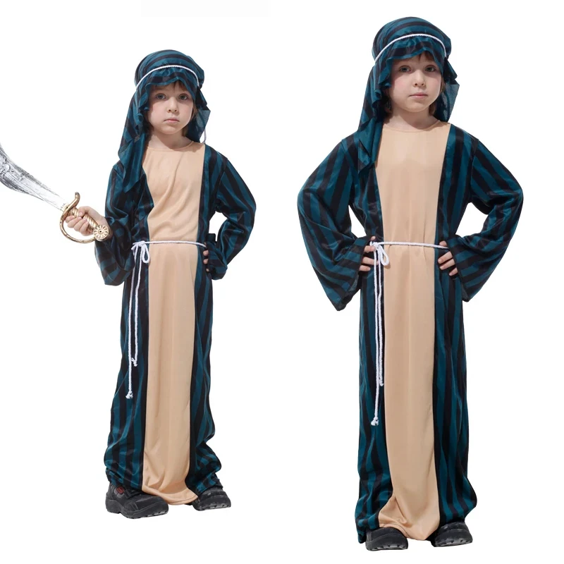 Boys Kids Arab Sheik Prince King Costume Arabian Nights Cosplay For Halloween Carnival superhero cosplay costume kids cosplay costume medieval prince costume
