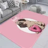 Lovely Pug Dog Hallway Carpet Washable Non-Slip Living Room Sofa Chairs Area Mat Kitchen Doormat Area Rug 6