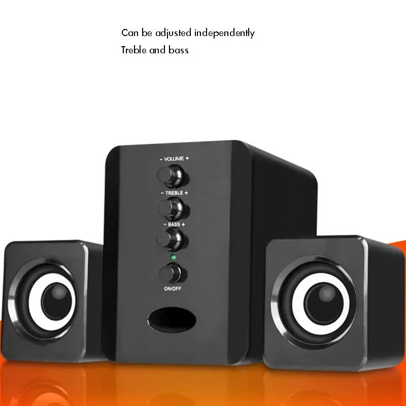 USB Subwoofer Speaker System Wired Computer Speakers for DJ Music Movies Gaming Multimedia Laptops Computer