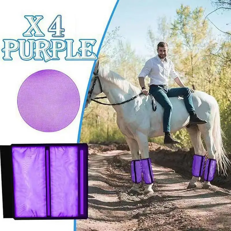 Horse Fly Boots Protective Horse Leggings Fly Boot Leggings Ventilated Sheets Leg Wraps For Daily