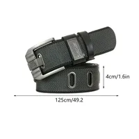 New Fashion Men's Pin Buckle Youth Overalls Canvas Waistband Belt Casual Retro Decorative Belt Fashion High-Quality Webbing Belt 6