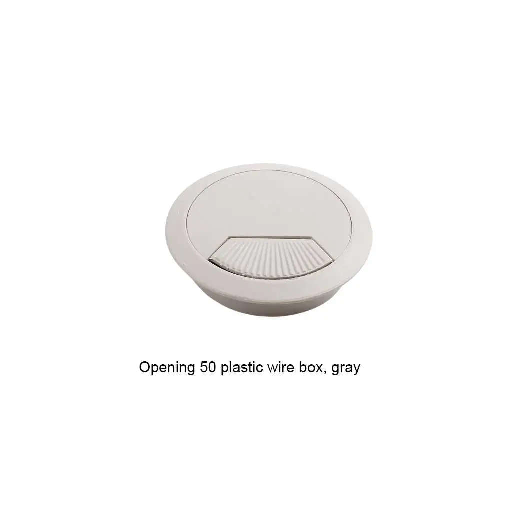 Computer Desk Hole Cover Round Waterproof Detachable Adjustable Desktop Office Table Cable Fixing Grommet  53mm Black