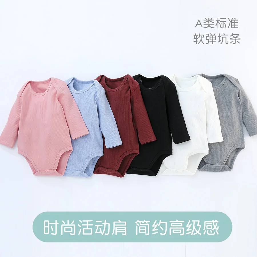

Baby Bodysuit Boy Girl Long Sleeves Jumpsuit Spring Autumn Cotton Ribbed Overall Toddler kid Solid Color Outfit Infant Romper