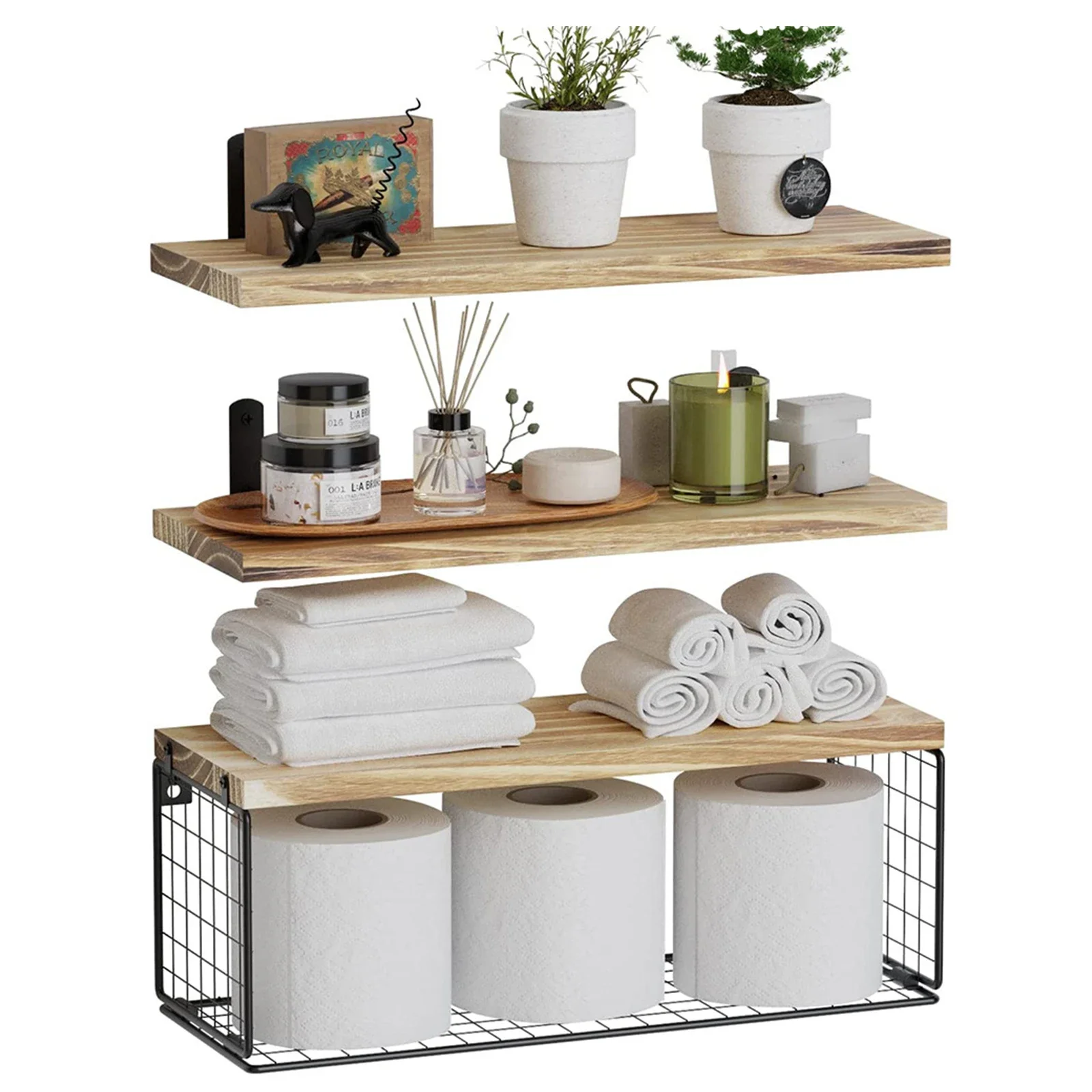 

Mounted Holder Toilet Shelves Over Furniture 3 Paper Shelf Of Bathroom Farmhouse Wall Sets Floating