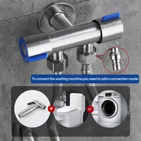 ห้องน้ําห้องน้ําจับคู่ชุดสเปรย์โถชําระล้าง, one in two out double control double out faucet, พร้อมสายยางยืดหยุ่น 1.5 ม 3