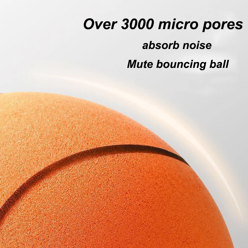 Silent Basketball Quiet No Noise High Density Soft PU Foam Squeezable Ball Indoor Mute Bouncing Basketball Children Sports Toys 3
