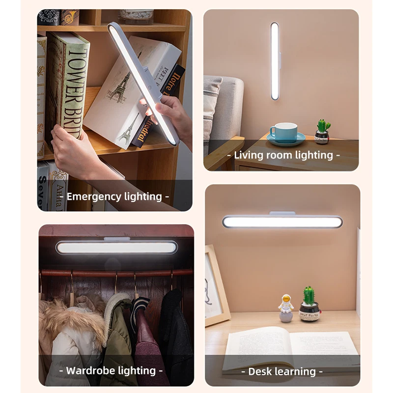 LED 5V USB 책 조명 눈 보호 터치 스위치 테이블 책상 램프 휴대용 매달려 자기 메이크업 거울 허영 빛